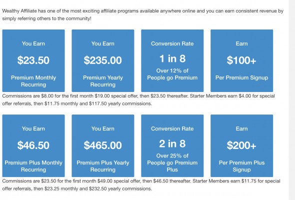 Choosing Affiliate Program: Wealthy Affiliate Commission Structure