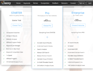 Jaaxy Membership Options